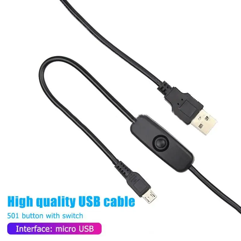 Кабель USB Micro с выключателем ВКЛ./ВЫКЛ. 3 А 1 м|Компьютерные кабели и разъемы| |