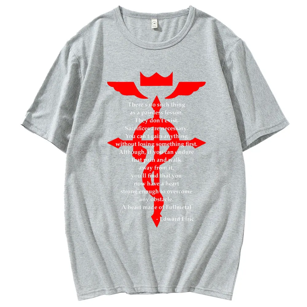 

Hipster Fullmetal Alchemist Edward Elric's Spring Summer T-shirt Short Sleeve Men/women Hipster Cosplay Tshirt Male Retro Tees