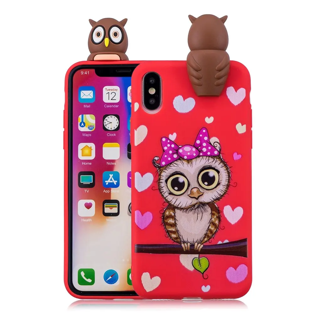 Чехол LAPOPNUT для Iphone Xr Xs Max X 8 7 Plus 6 6s 5 5s SE 3D Милый мультяшный медведь забавные игрушки