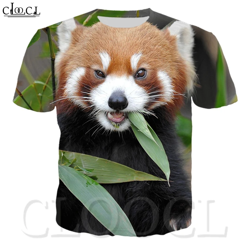 

CLOOCL T Shirt Cute Animal Red Panda 3D Print Streetwear Men/Women Fashion T-shirt Harajuku Unisex Shirts Homme T Shirt Tops