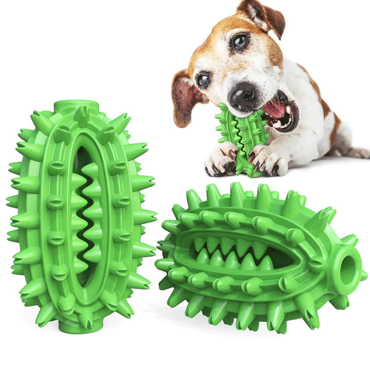 

Tough Rubber Interactive Dog Chewing Toy Toothbrush Resistant To Bite Toy for Small Large Dogs Toothbrush Puppy Teething Toys