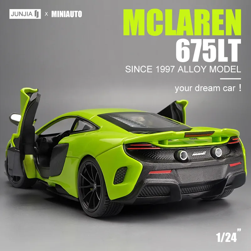 

Лидер продаж 2021, модель спортивного автомобиля MCLAREN 675LT 1:24 из сплава, декоративная коллекция, игрушечные инструменты, подарок