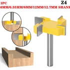 Фреза Т-образная по дереву, с четырьмя канавками, хвостовик 8 мм, 1212,7 мм, 1 шт.