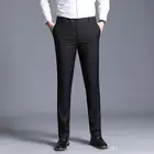 Мужские узкие брюки, формальные, свадебные, деловые, прямые, светло-серые, тонкие, офисные