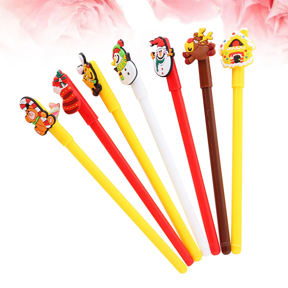 

28Pcs 0.38mm Christmas Themed Rollerball Pen Cartoon Pen Portable Writing Pen Stationery Xmas Gift Pen
