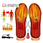 Стельки с подогревом USB для обуви, теплые стельки с электрическим подогревом для женщин и мужчин, зимние ботинки, теплые стельки унисекс