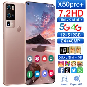 global version x50 8gb 256gb 5g smartphone 5 8inch smart phone mtk 6763 8 0 core 4g network mobile phones android 10 cellphone free global shipping