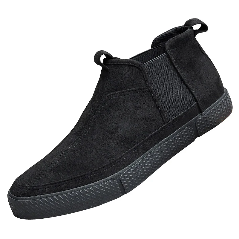 Новинка осени 2020 мужские ботинки челси Британская мода фланелевые слипоны