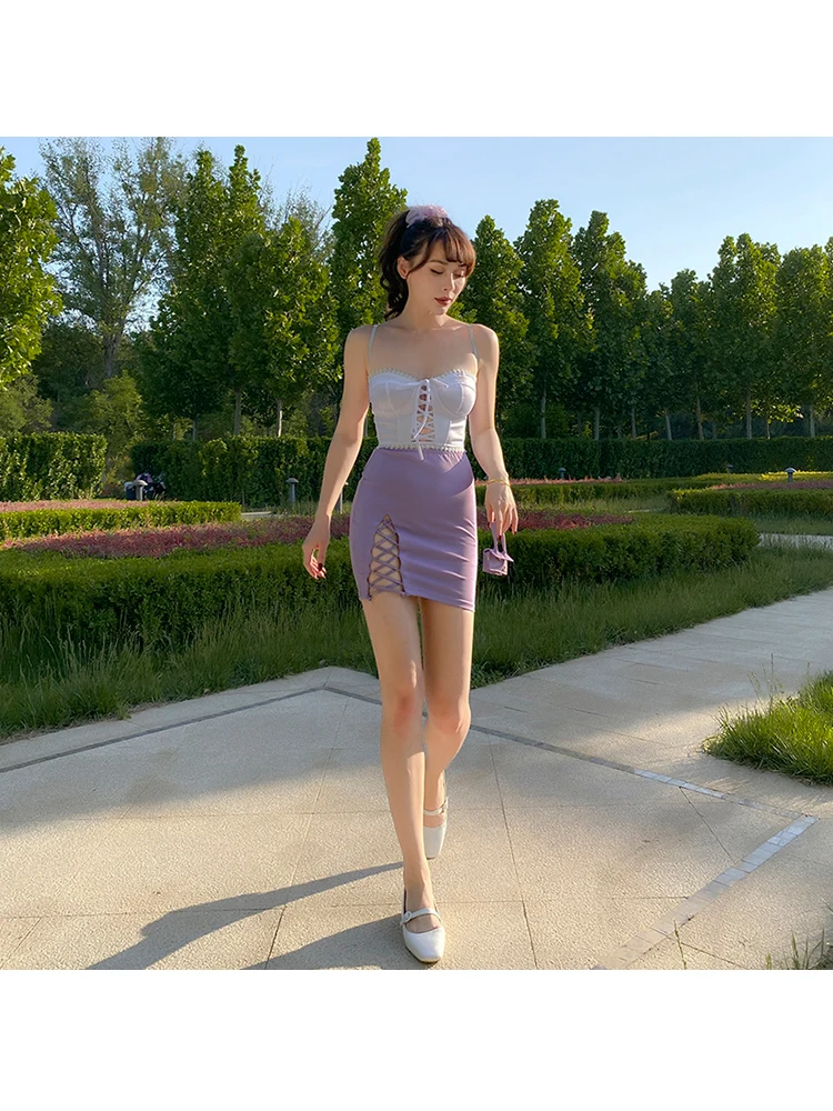 Летний женский кружевной топ с завязками спереди сексуальный белый милый