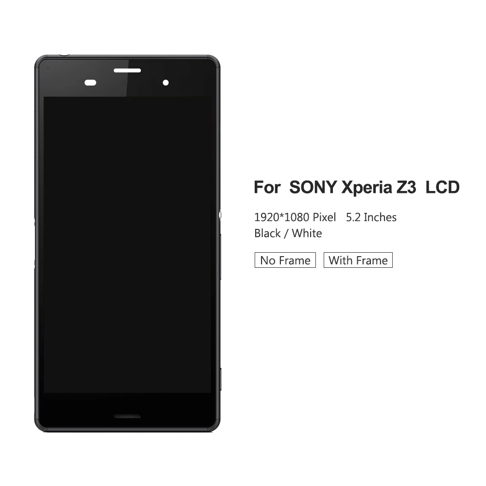 5 2 &quotОригинальный ЖК-дисплей Z3 для SONY Xperia сенсорный экран с рамкой Dual D6633 D6603 |