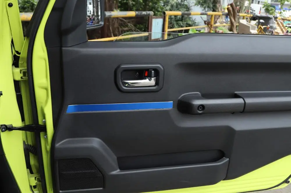 

Car Stikcers for Suzuki Jimny 2019 2020 Door Interior Panel Decoration Cover Trim Decal Aluminum Alloy Blue Accessories Stylings