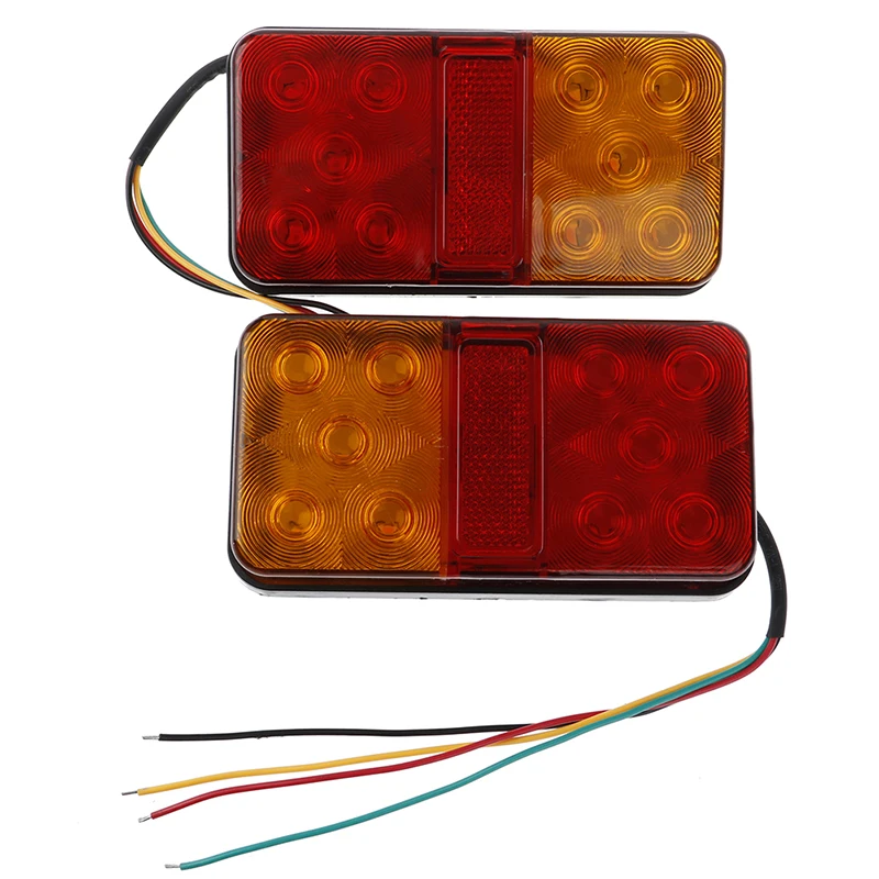 

2Pcs/Pair 12V 10 LED Truck Car Trailer Rear TailLight Stop Durable Indicator Lamp Wholesale