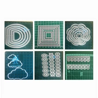 clearance circle square rectangle frames flower borders metal cutting dies for diy scrapbooking cards new 2019