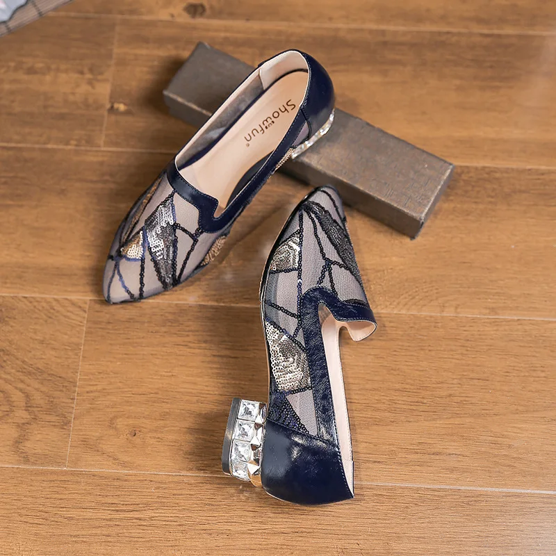 

Johnature 2021 New Summer Sandals Women Shoes Genuine Leather Retro Crystal Mesh Bling Casual Handmade Concise Ladies Sandals