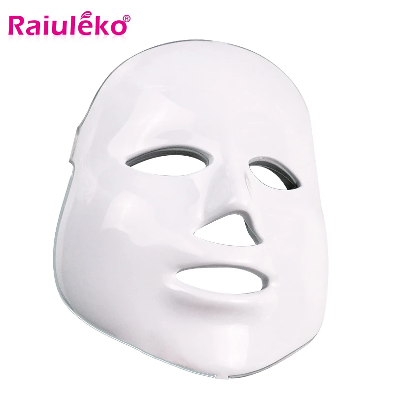 Raiuleko, 7 цветов, светильник, фотон, светодиодный, PDT, маска для лица, терапия, уход за кожей, омоложение, удаление морщин и акне, для дома, спа
