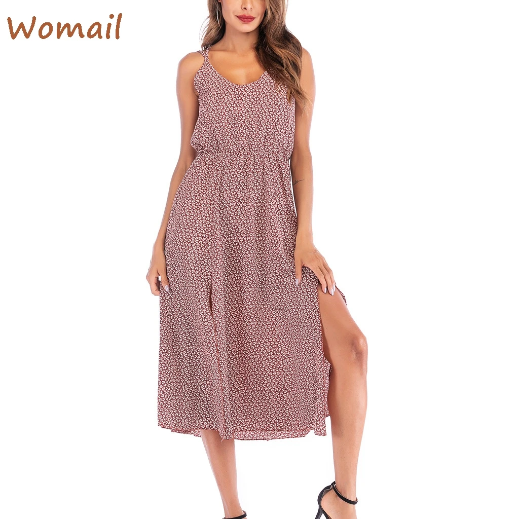 Женские платья открытая спина цветочный принт богемный Вадим длина до колена v