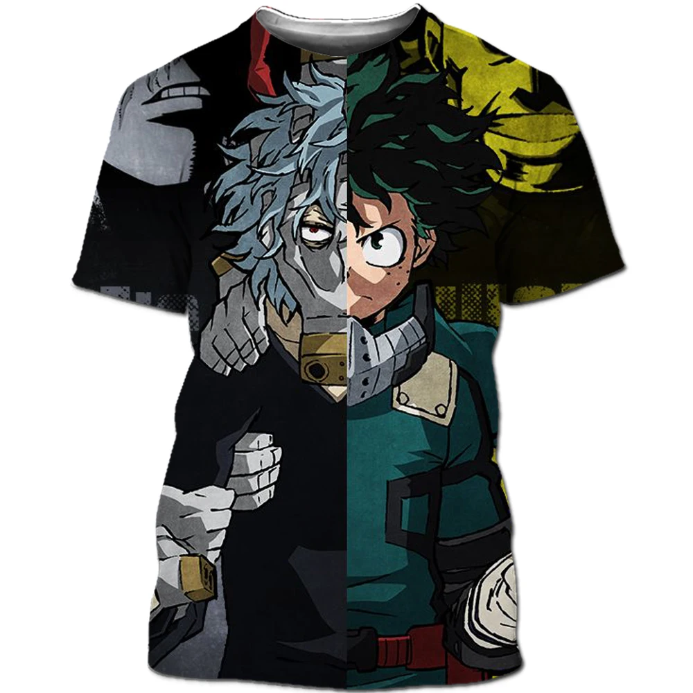 

My Hero Academia 2020 New 3D Printing Japanese Anime Funny Cartoon T-Shirt Himiko Toga Graphic T-Shirt Hip-Hop Top Male T-Shirt