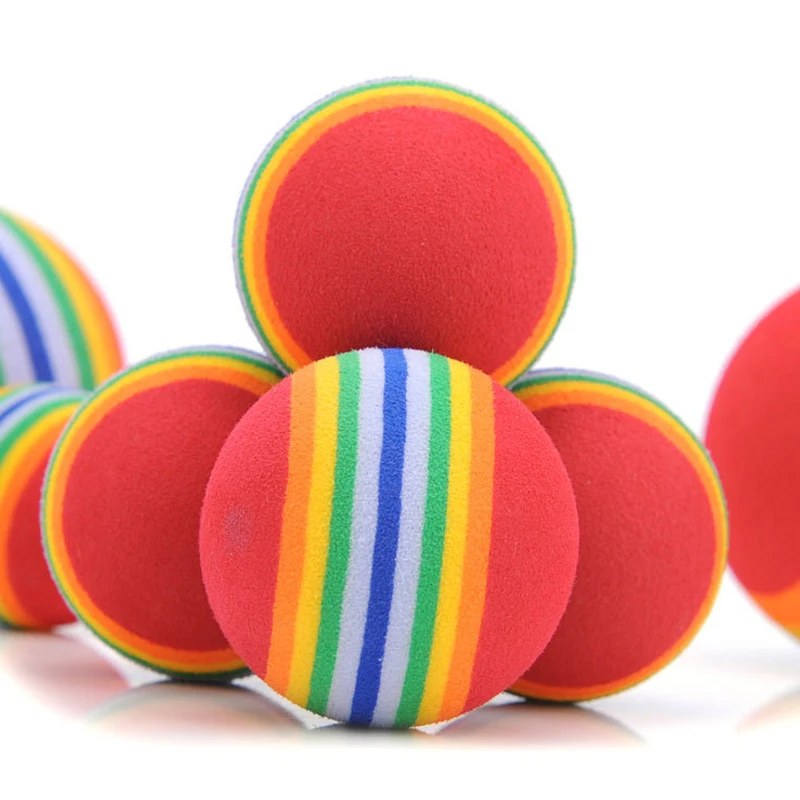 

Rainbow Ball Dog Toy Anti-falling Rattle Scratching EVA Cat and Dog Toy Fans Your Cute Colorful Ball InteractiveDog Cat Toy Pets