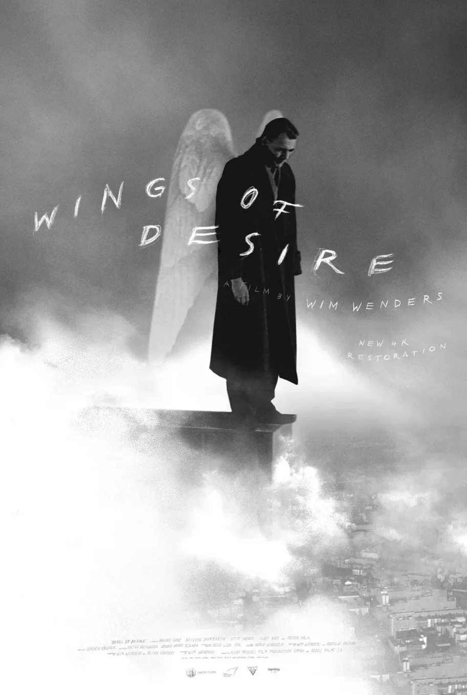 Крылья желания неба над Берлином Wim wкрылья живая пленка декоративный постер