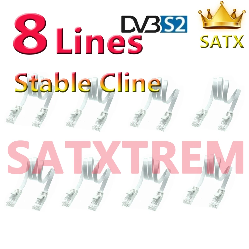 

Satxtrem Cline Power Cable Ugreen Stable HD TV V7 V8 V9 Nova CC ESPA A 8 Lines