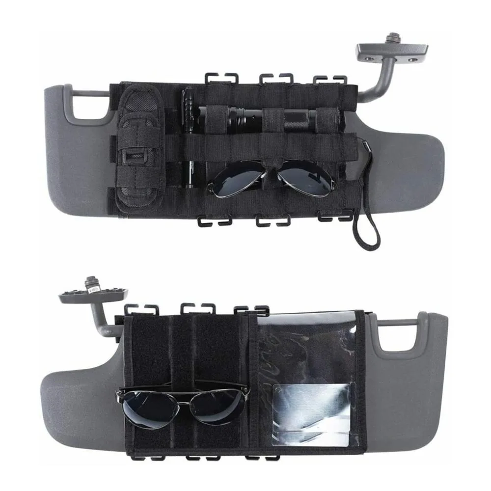 

New Arrival High Quality Sun Visor Organizer Front Visor Storage Cover For 2007-2020 Jeep Wrangler JK JL