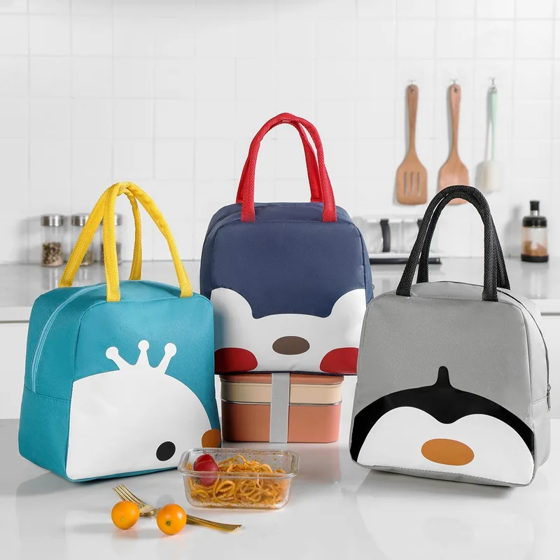 

New Cartoon Animal Lunch Bag Kids Student Cute Portable Travel Picnic Bags Waterproof Insulation School Breakfast Cooler Bag
