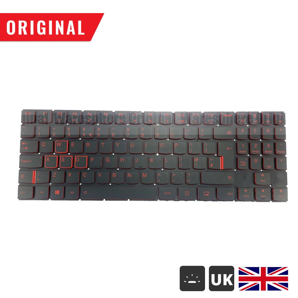 Новая Оригинальная Британская клавиатура с подсветкой для Lenovo Legion Y520 R720 15IKB SN20M27916
