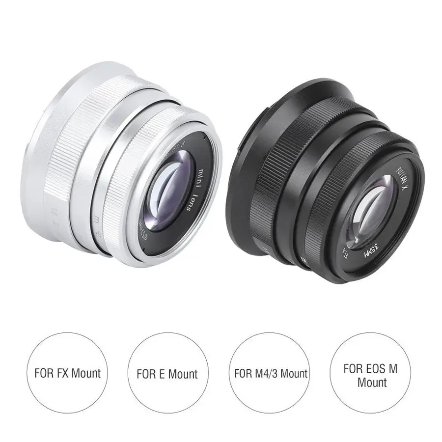 NEWYI 35 мм F1.6 Mark II Оптическое стекло Большая диафрагма с фиксированным фокусом