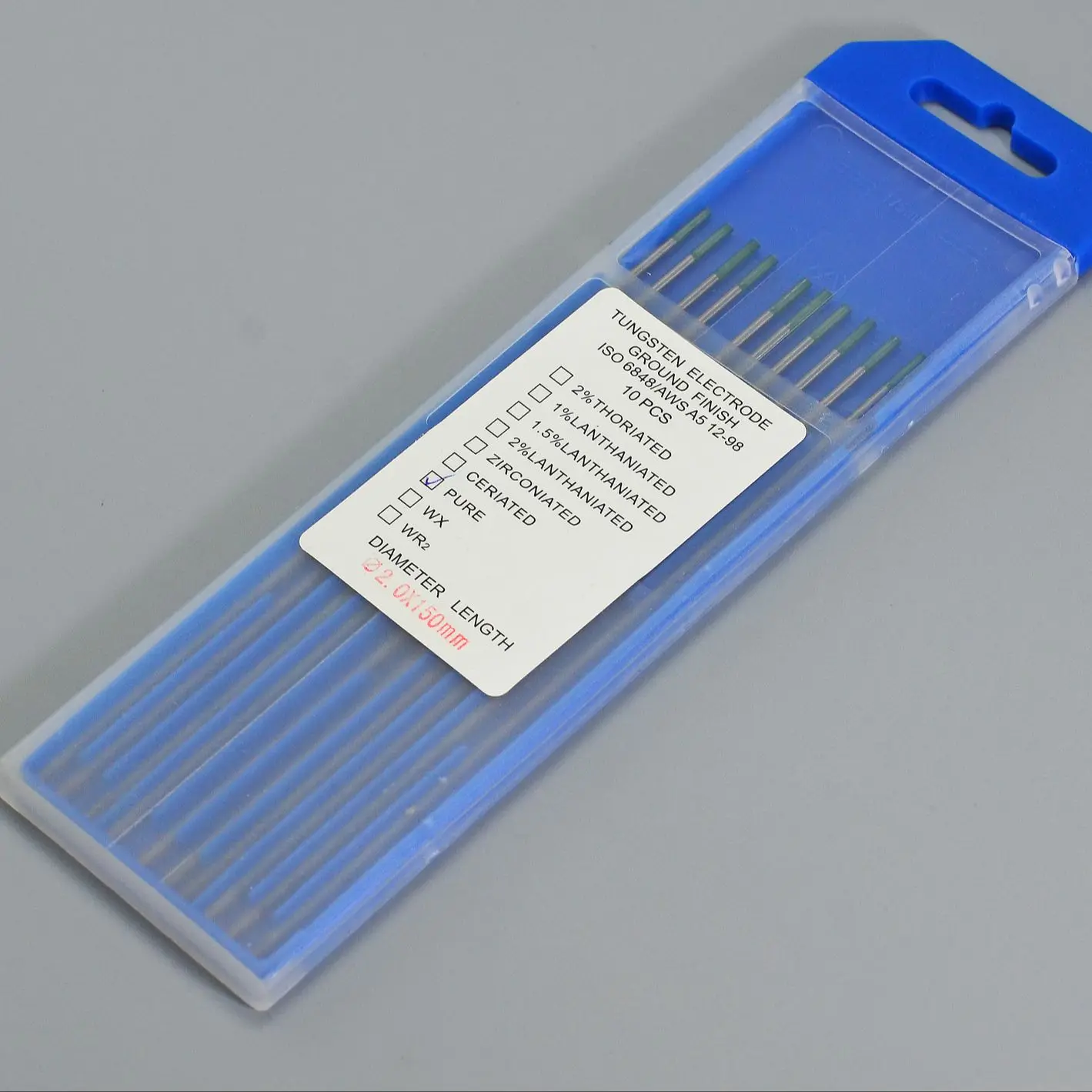 Сварочные вольфрамовые электроды TIG стержни чистый WP зеленый 2 0*150 мм и 5/64 &quotx6&quot