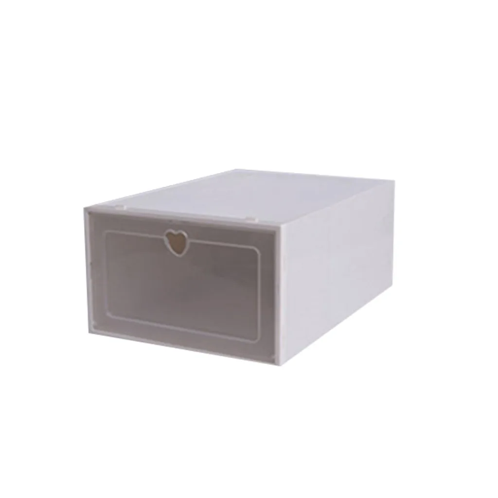 1PC Foldable Clear Shoes Storage Box Modern Plastic Stackable Shoe Organizer Stacking Space Saving Master | Дом и сад