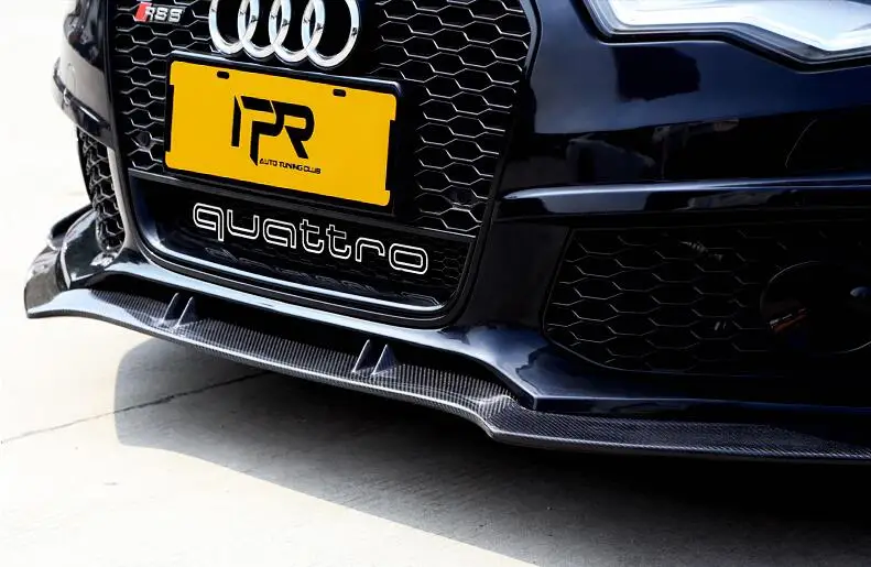 

Car Carbon Fiber Front Bumper Lip Spoiler Auto Car Diffuser Fits For Audi A6 S6 RS6 C7 C7.5 2012-2017