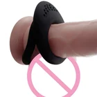 Силиконовый двойной пенис для дополнительной женской стимуляции, задержки эякуляции, эластичные эротические Секс-игрушки для мужчин; Кольцо на пенис мужской мошонки привязки пояс верности секс-игрушки Секс-игрушки