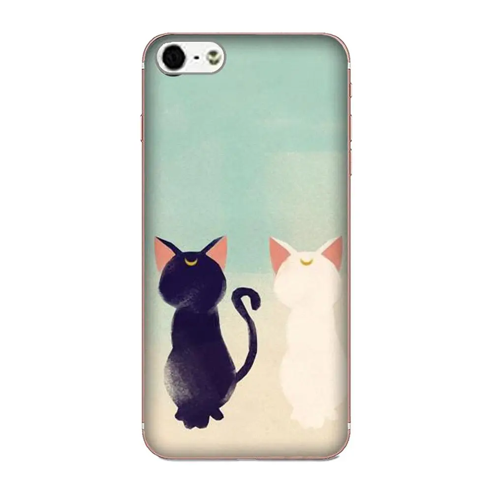 Sailor Moon Luna и Arthemis милые кошки животные для Galaxy J1 J2 J3 J330 J4 J5 J6 J7 J730 J8 2015 2016 2017 2018 mini
