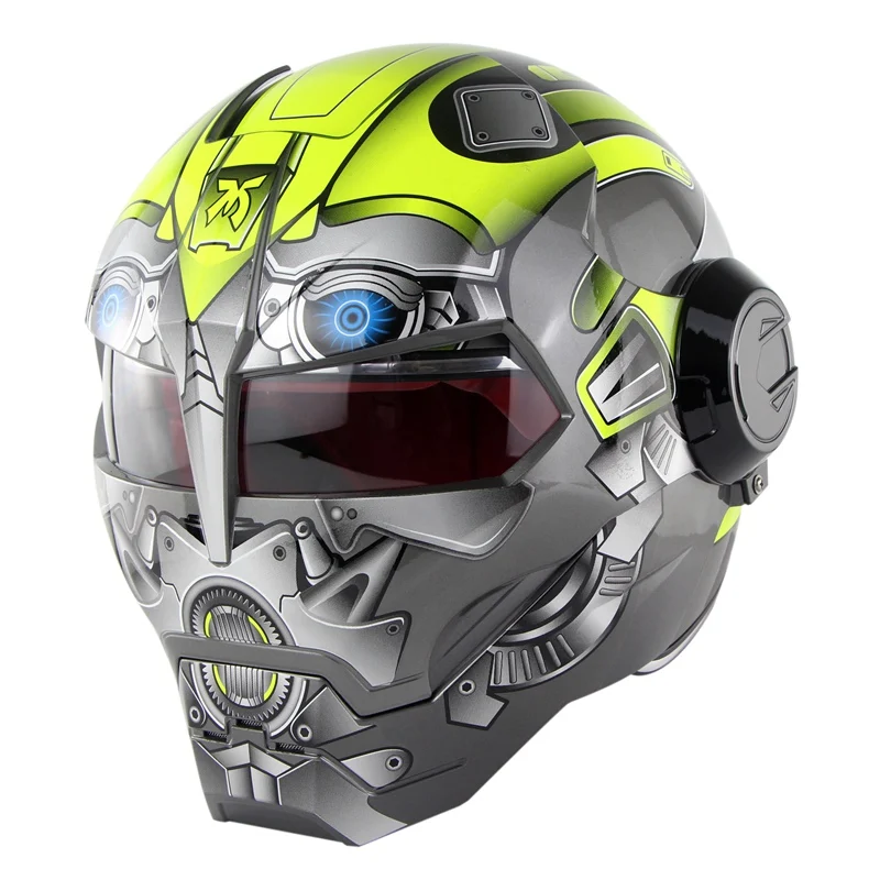 SOMAN 515 Железный человек Capacete De Motocicleta мотоцикл Kask Casco открытое лицо Verspa Череп Стиль
