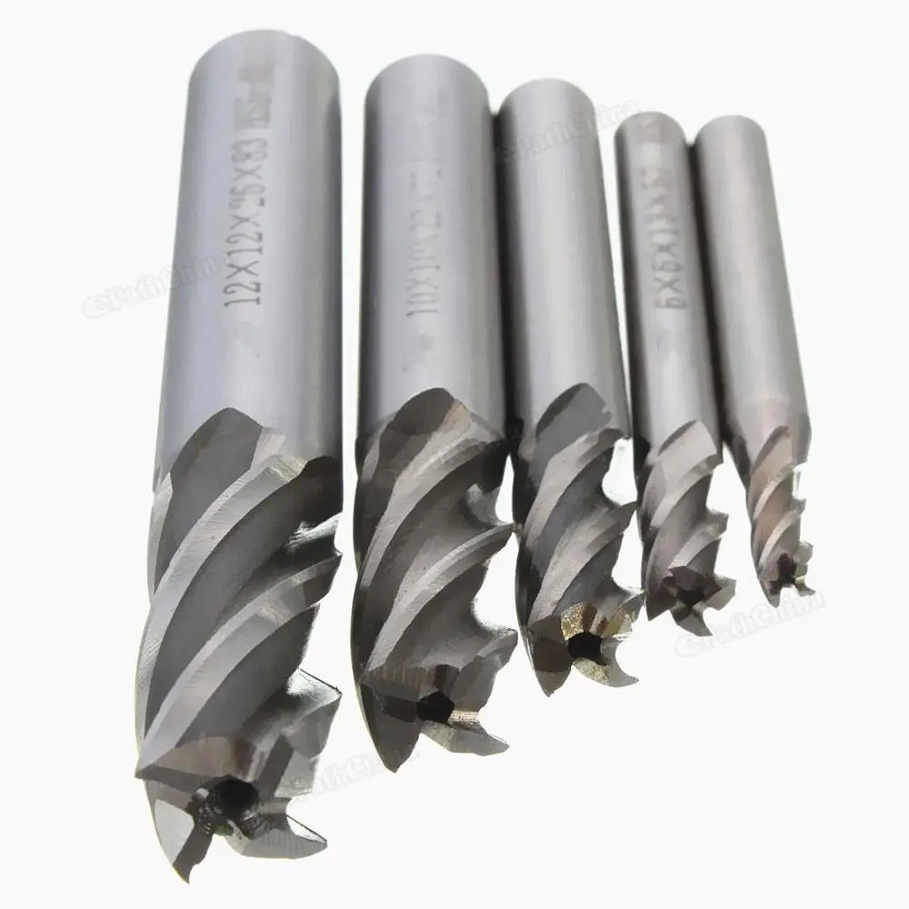 5 шт./лот HSS CNC с прямым хвостовиком 4 концевые фрезы канавками сверло инструмент