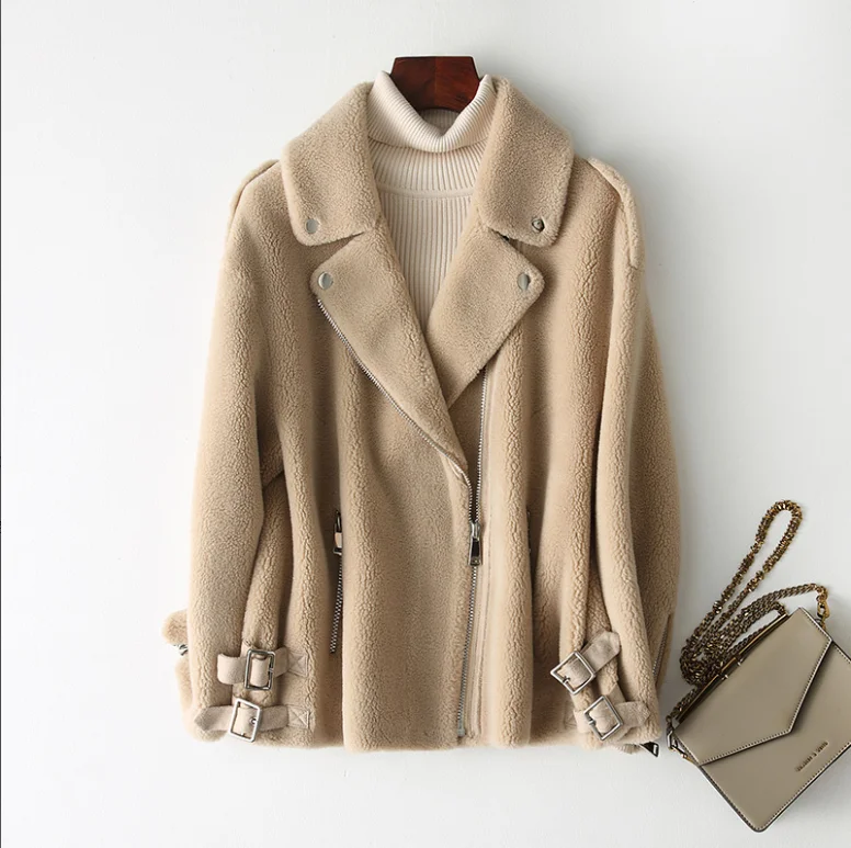 

Real Fur Coat Autumn Winter Jacket Women Clothes 2020 Sheep Shearling Real Wool Coat Female Jacket Manteau Femme