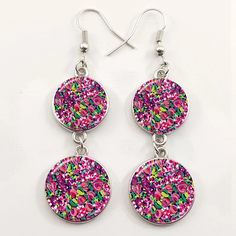 Очаровательные голубые серьги в виде лилии розовые цветочные на заказ