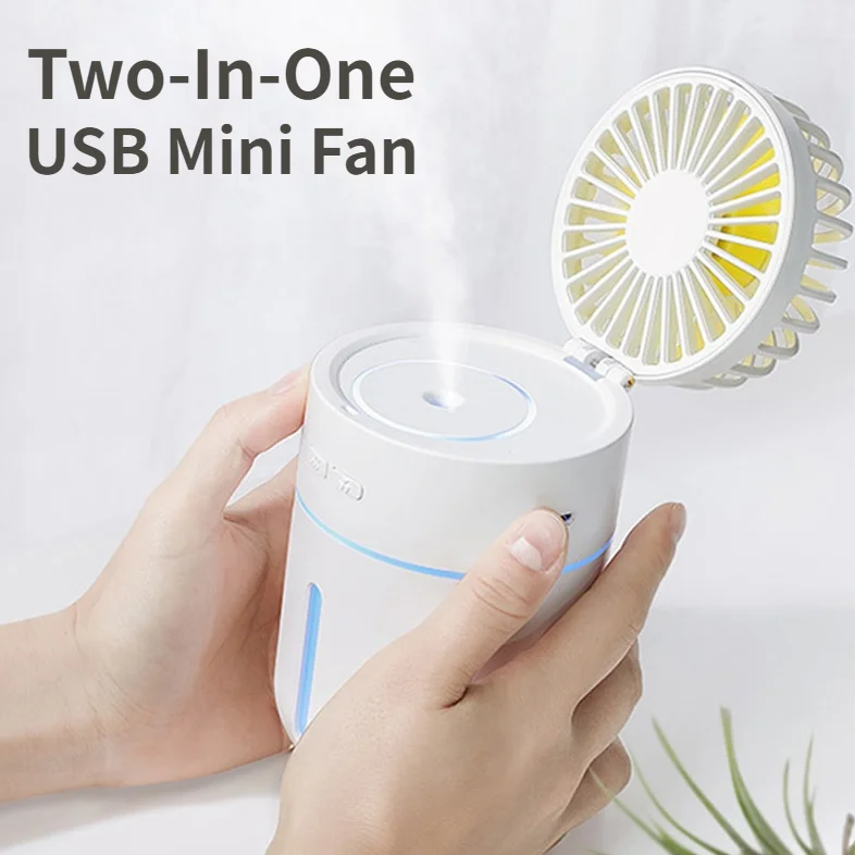 

Двухв-1 USB-вентилятор для увлажнителя воздуха настольный мини-вентилятор для распыления с распылителем воздуха регулируемый удобный увлажн...