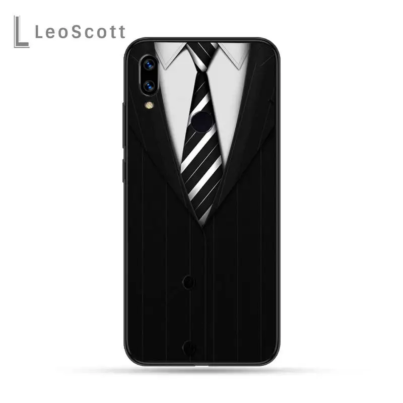 

Man Suit Shirt Tie Phone Case For Xiaomi Redmi Note 4 4x 5 6 7 8 pro S2 PLUS 6A PRO