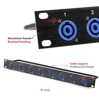 rack patch panel 8 12 16 way speakon chassis connnector 1u flight case mount for professional loudspeaker audio cable male plug