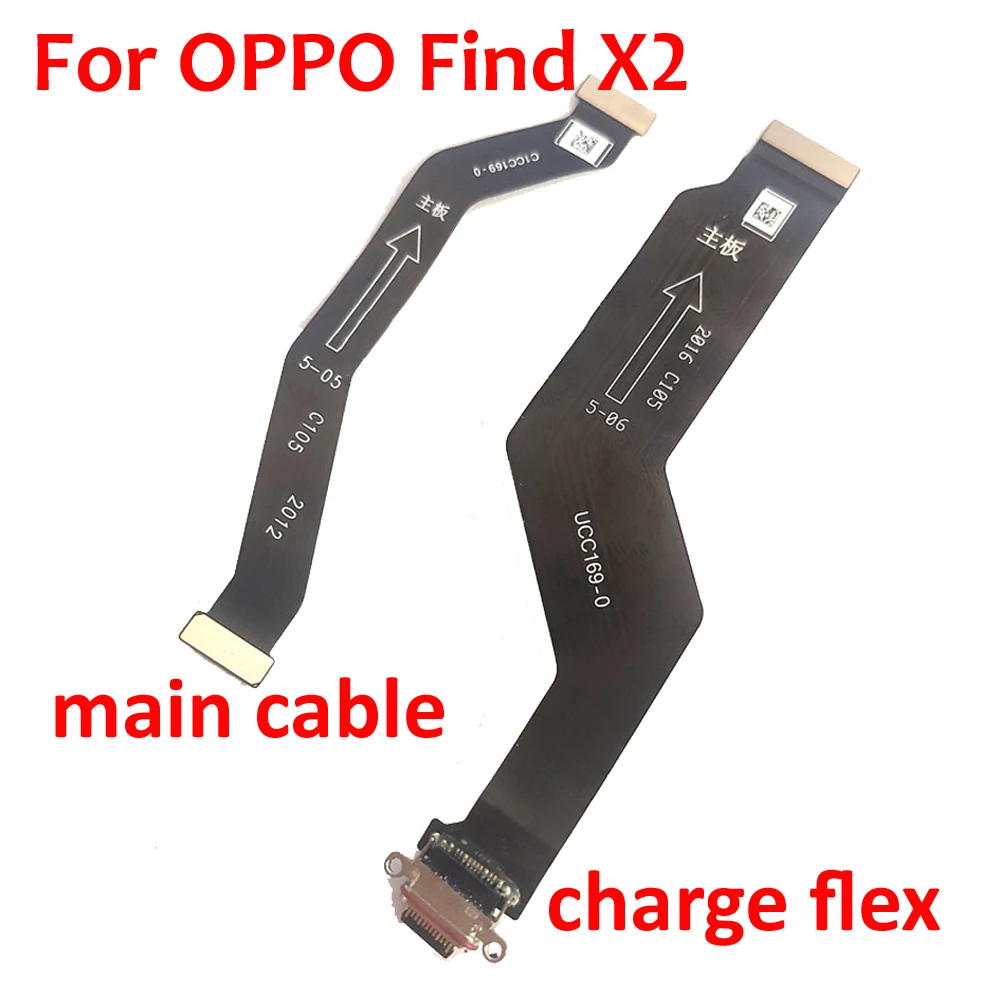 

Original Working USB Charging Port Charger Board For OPPO Find X2 Dock Plug Connector With Microphone Mainboard Flex Cable