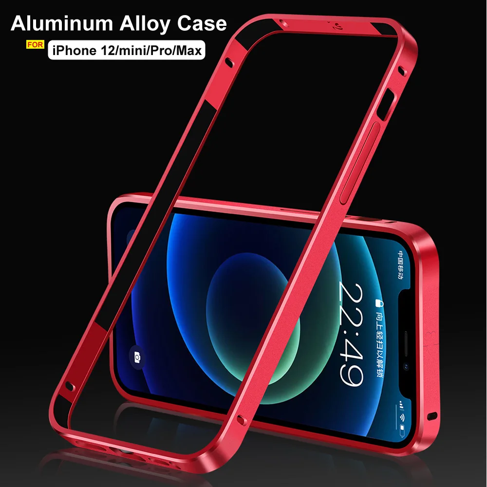 Чехол для iphone 14 13 12 Pro Max роскошный бампер из алюминиевого сплава защитный чехол