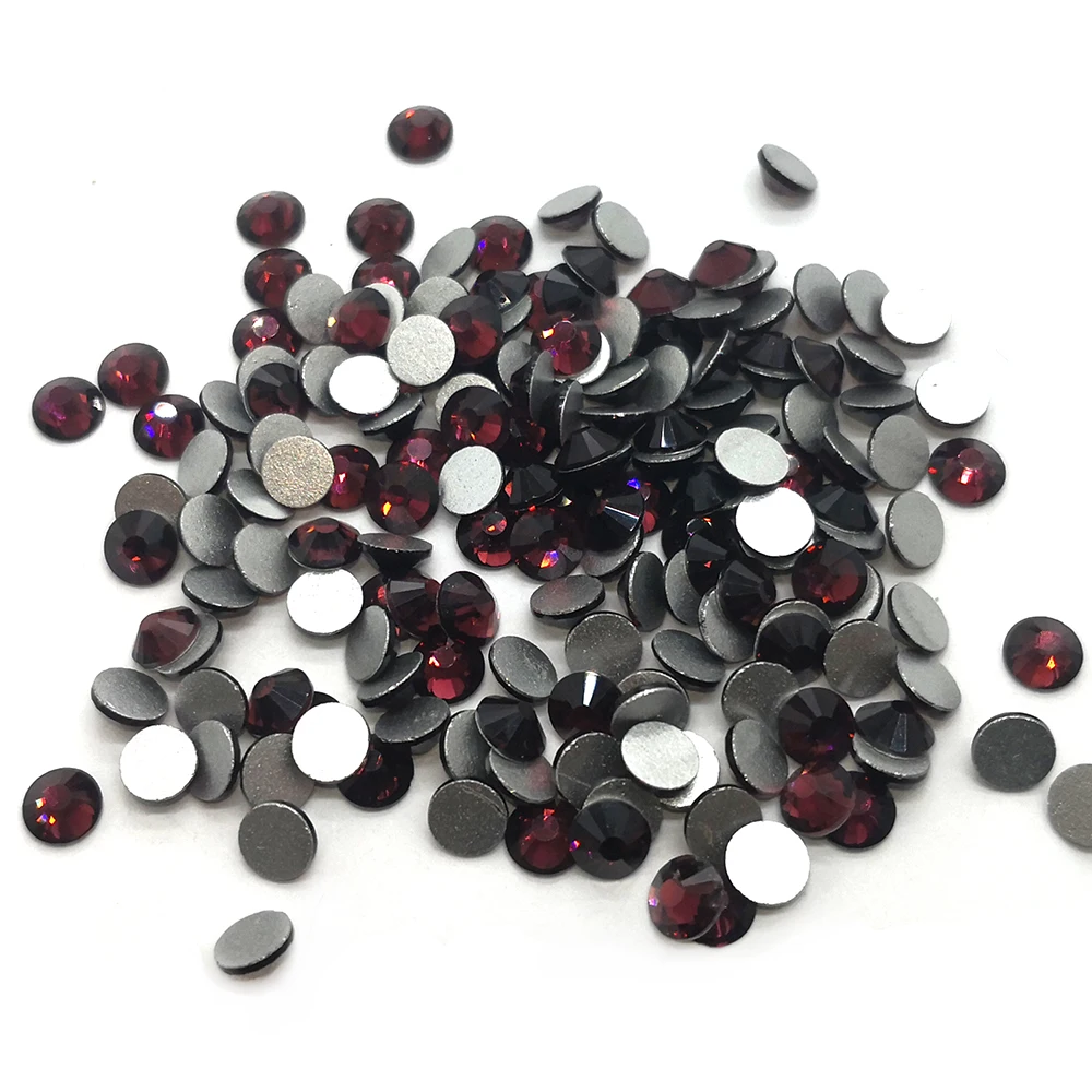 Стразы без горячей фиксации CTPA3bI с аметистом стразы плоским основанием для