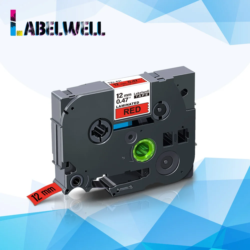 Ламинированная лента Labelwell 431 1 шт. 12 мм совместима с ленточным картриджем |