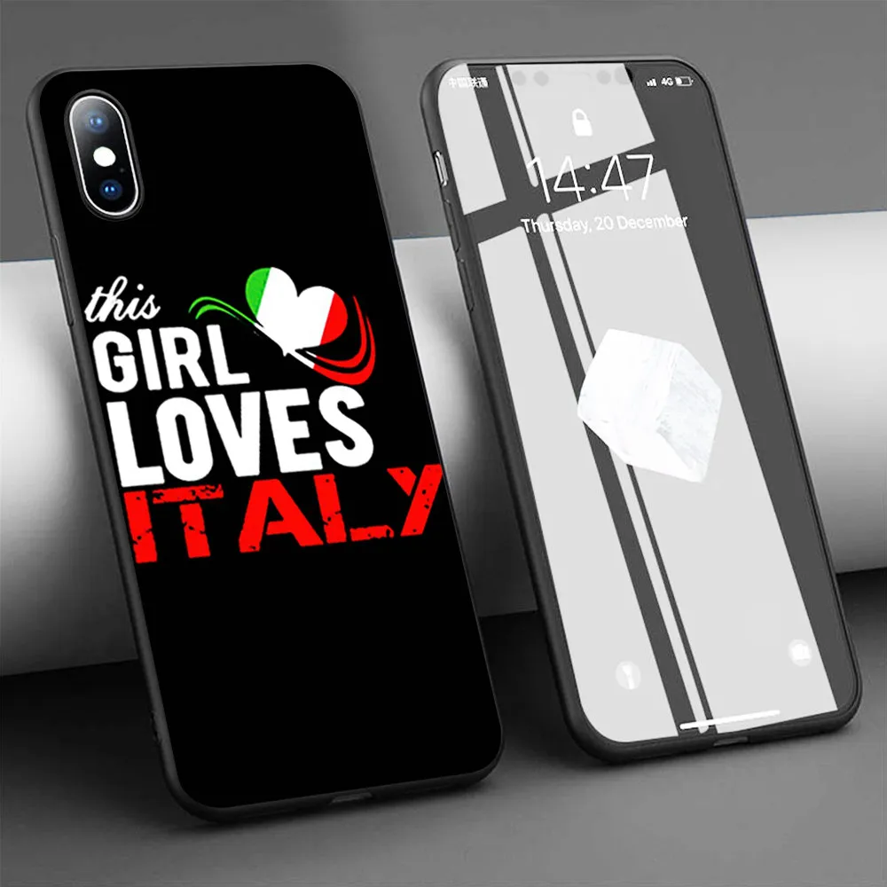 Мягкий силиконовый чехол Coque Girl Love Италия для телефона iPhone 11 Pro Max X 5S 6 6S XR XS 7 8 Plus