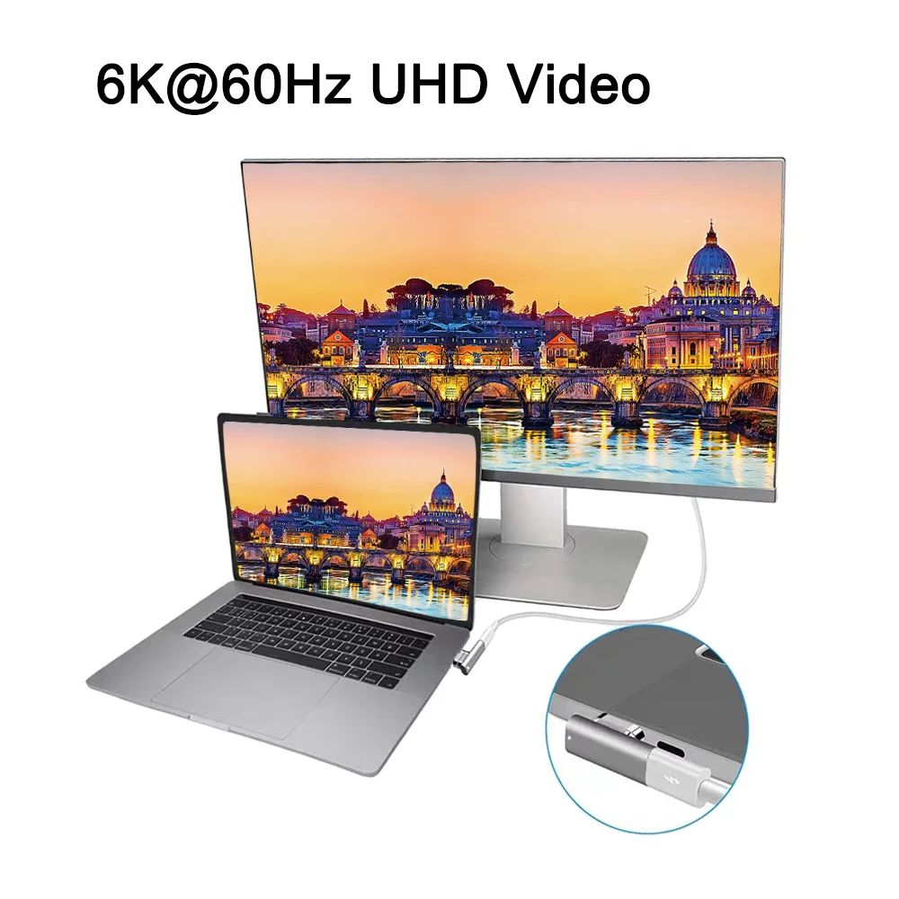 

Thunderbolt 3 Magnetic USB C Adapter 24Pins Type C Connector PD 100W Fast Charging 40Gbp/s Converter for iPad MacBook Pro Switch