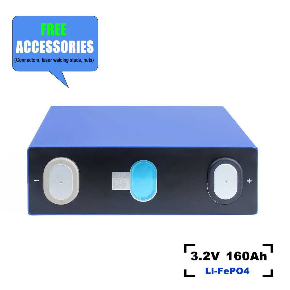 

Lifepo4 3.2V 160Ah Grade A EVE Original Rechargeable Battery DIY 12V 24V 48V Solar System Energy Storage EV RV Boat Power Supply