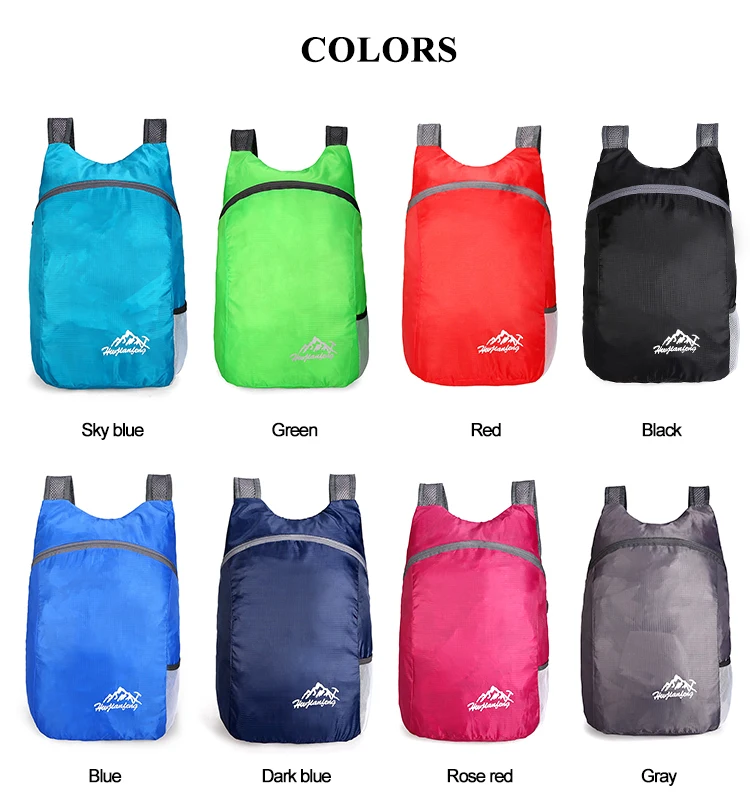 Легкий походный рюкзак 20 л водонепроницаемая Складная уличная Дорожная сумка