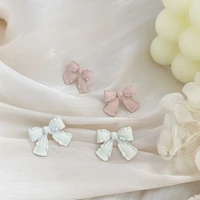 lovely princess mini bowknot girls sweet earrings candy color little bow women ear stud clip jewelry simple fashion accessory