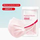 Одноразовая медицинская маска для лица 3-слойная дышащая защитная маска Нетканая противопылевая противотуманная маска с фильтром хирургические маски